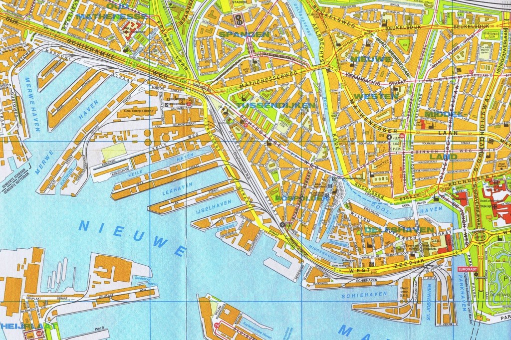 Kaart Rotterdam-West, 1979