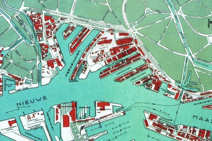 Kaart Vierhavengebied eo, 1955